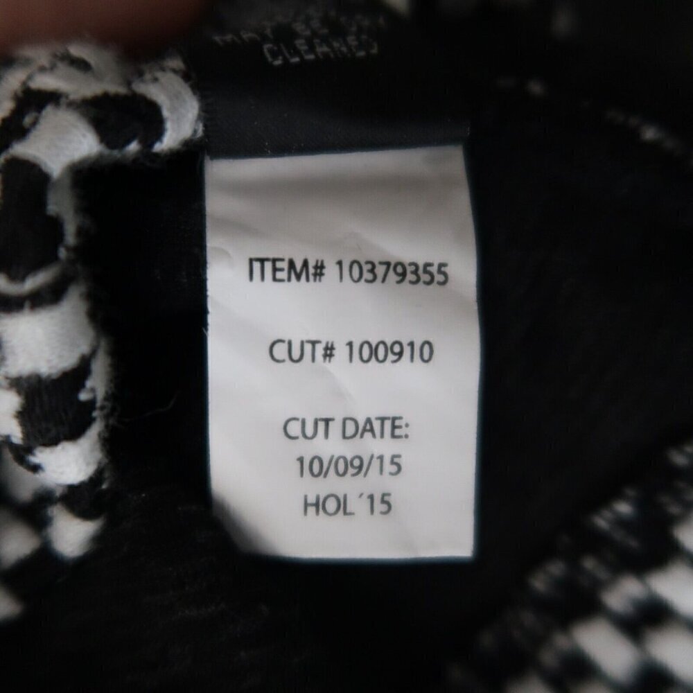 Torrid Zip Up Knit Jacket Black and White Checker 3/4 Ruched Sleeves Women's 4X - Picture 11 of 11